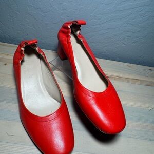 EVERLANE The Day Heel Red Italian Shoes sz 6